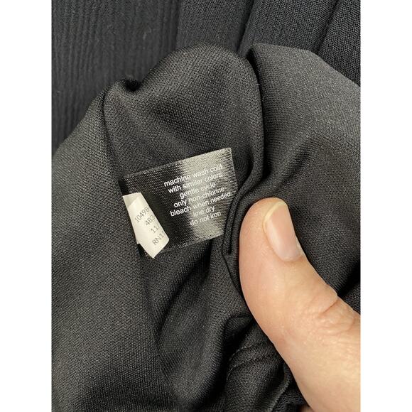 Lane Bryant Dress Womens Plus 22 Black Crochet Lace Pleated Minimal Boho Pockets - Picture 11 of 12